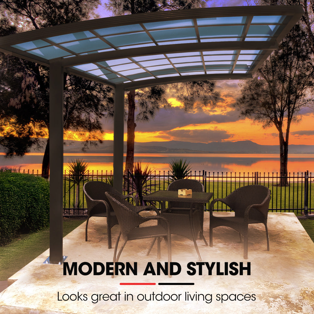 SHADE SHIELD Single Cantilever Carport 3.0m x 5.5m x 3.5m, Aluminium Alloy Frame, Polycarbonate Roof, Shelter for Car or Outdoor Living - Image 6