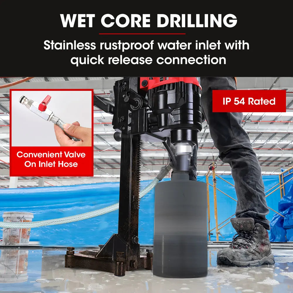 BAUMR-AG 3000W 200mm Concrete Core Drill with Stand Rig - Image 6