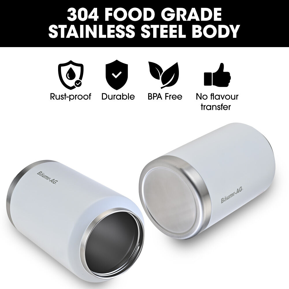 Baumr-AG 3.8L Double Wall Insulated Stainless Steel Water Bottle, Drink Jug with Handle, White - Image 4