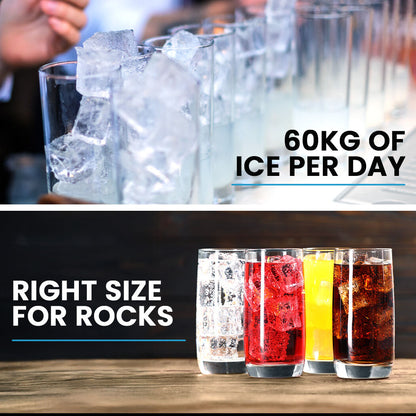 POLYCOOL Commercial Ice Maker Machine, up to 60kg/24hr, Timer & Self Cleaning Programs - Image 3