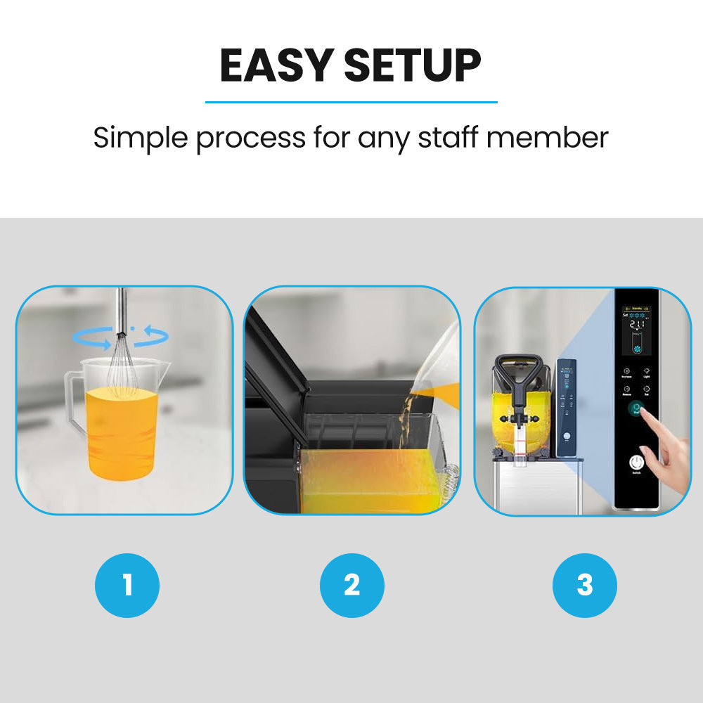 POLYCOOL 3L Single Tank Slushie Machine, Digital Control Slushy Maker - Image 8
