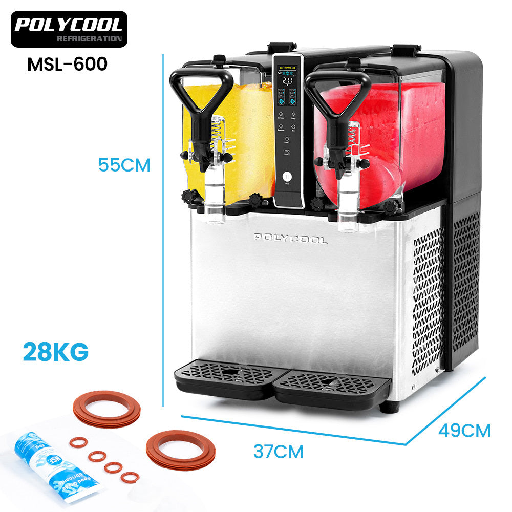 POLYCOOL 6L Double Tank Slushie Machine, Independent Digital Control Slushy Maker - Image 2