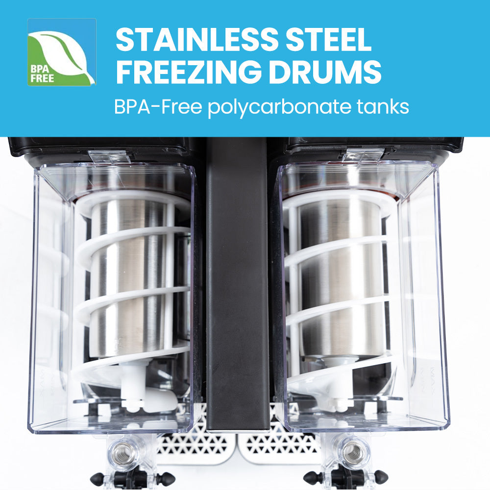 POLYCOOL 6L Double Tank Slushie Machine, Independent Digital Control Slushy Maker - Image 4