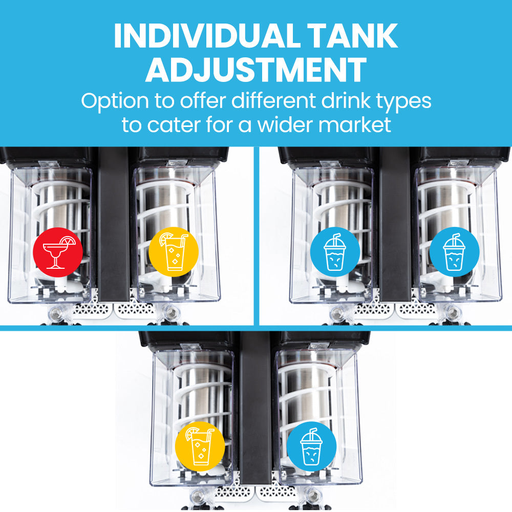 POLYCOOL 6L Double Tank Slushie Machine, Independent Digital Control Slushy Maker - Image 9