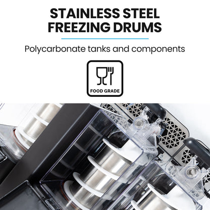 POLYCOOL 9L Triple Tank Slushie Machine, Independent Digital Control Slushy Maker - Image 4
