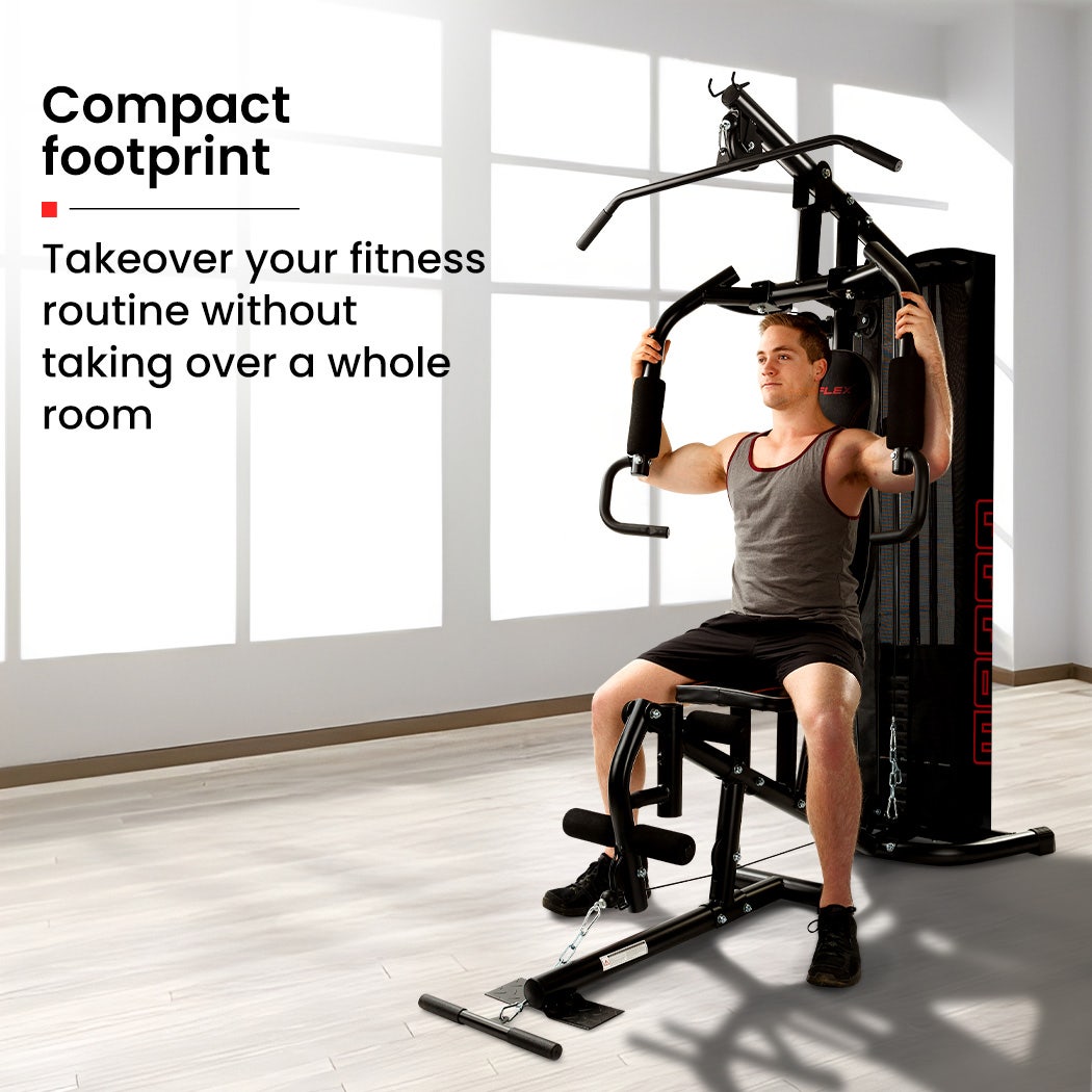 PROFLEX Multi-Station Compact Home Gym Set, 150lbs Weight Plates- M8000 - Image 4