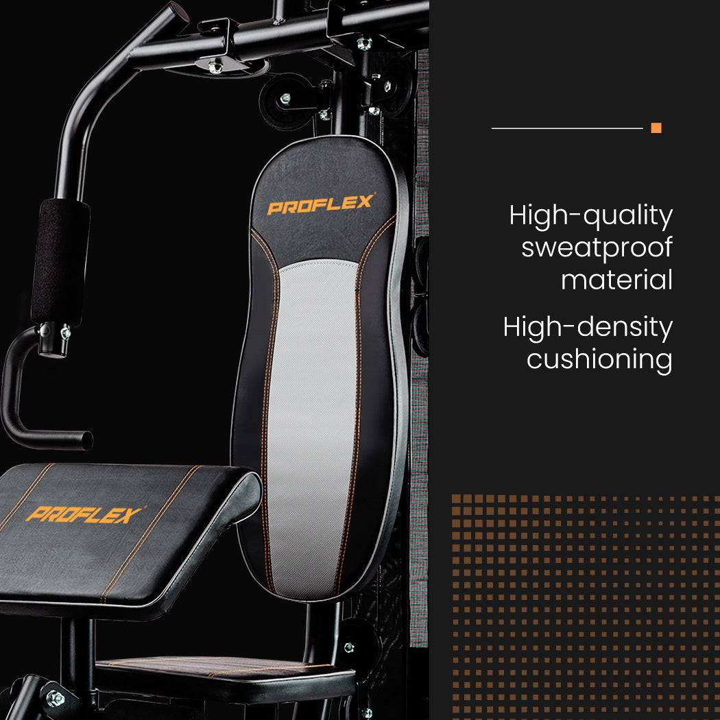 PROFLEX Multi-Station Home Gym Set with 98lbs Weight Plates- M8000 - Image 4