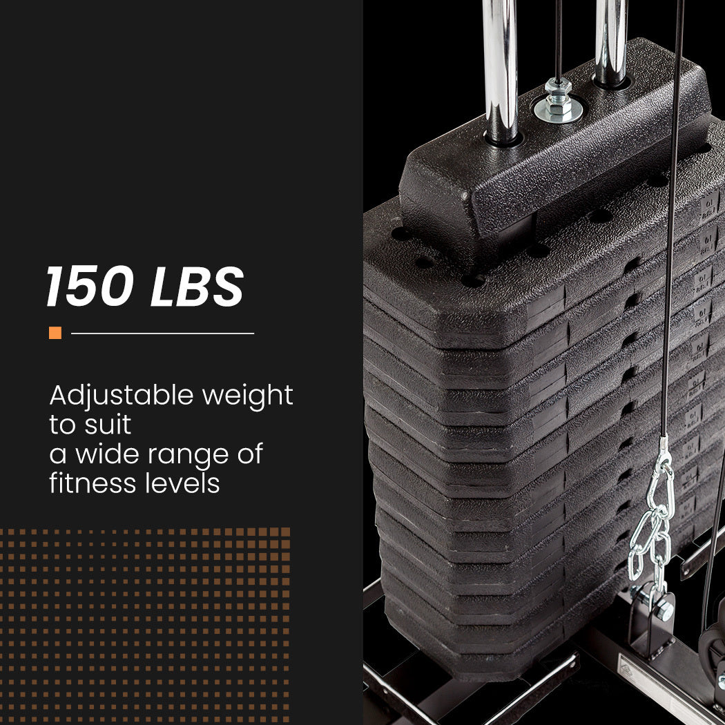 PROFLEX Multi-Station Home Gym Set with 98lbs Weight Plates- M8000 - Image 5