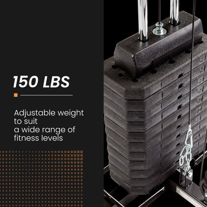 PROFLEX Multi-Station Home Gym Set with 98lbs Weight Plates- M8000 - Image 5