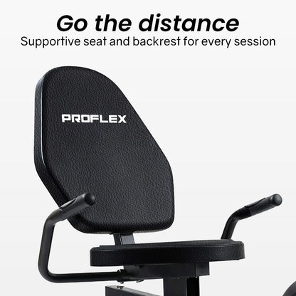 PROFLEX Magnetic Recumbent Exercise Bike, LCD Display, Heart Rate Sensors, Adjustable Seat, 8-Level Resistance, Comfortable Seated Home Cardio Fitness Machine - Image 4