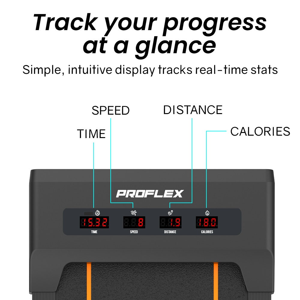 PROFLEX Electric Walking Pad Under Desk Treadmill, Remote Control, Compact Foldable Size, Tablet Holder, LCD Display, Walk or Light Jog - Image 3