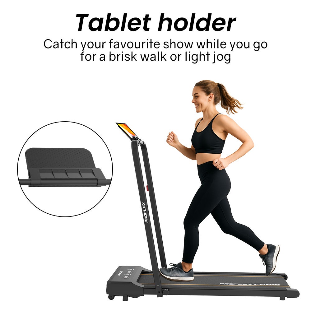 PROFLEX Electric Walking Pad Under Desk Treadmill, Remote Control, Compact Foldable Size, Tablet Holder, LCD Display, Walk or Light Jog - Image 7