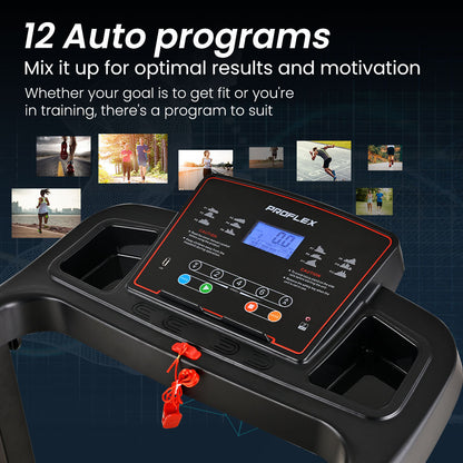 PROFLEX TRX3 Electric Treadmill, Compact Size, Foldable, USB/MP3, Pulse Sensors - Image 4