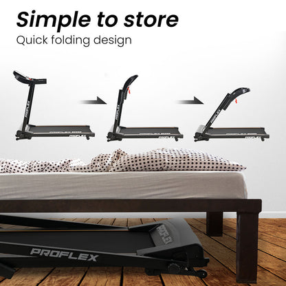PROFLEX TRX3 Electric Treadmill, Compact Size, Foldable, USB/MP3, Pulse Sensors - Image 7