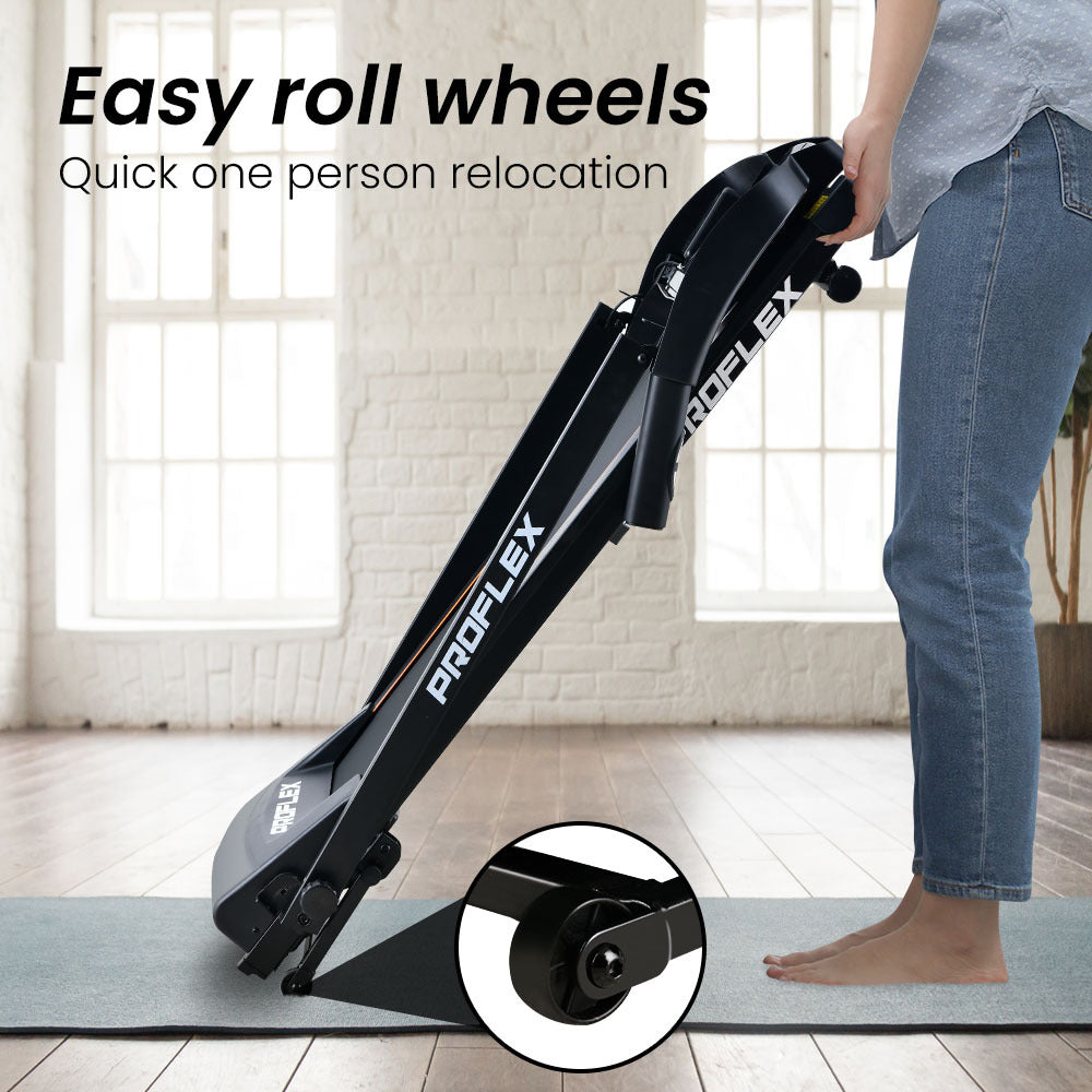 PROFLEX TRX3 Electric Treadmill, Compact Size, Foldable, USB/MP3, Pulse Sensors - Image 8