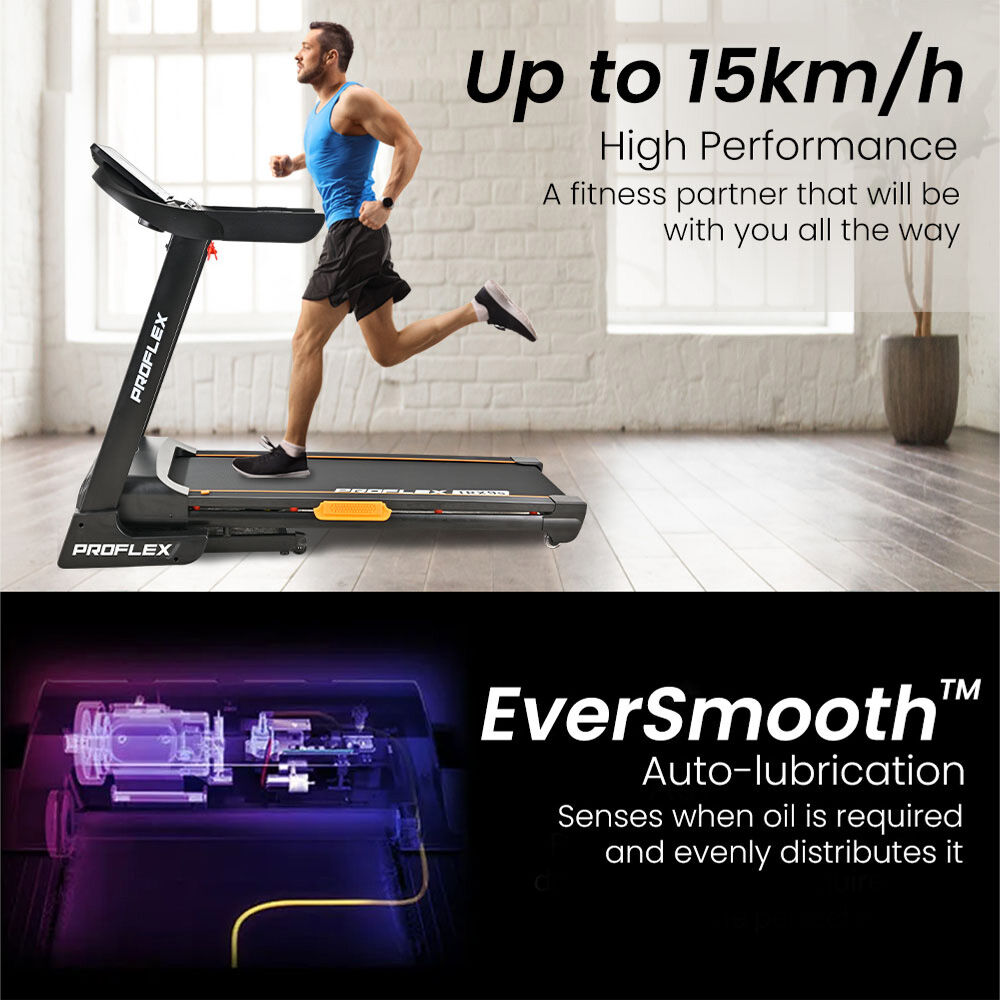 Proflex TRX9s Electric Treadmill, Large Size, 450mm Belt, 10-inch display, Foldable, Suspension, Auto Incline, WiFi, Bluetooth, Pulse Sensors - Image 5