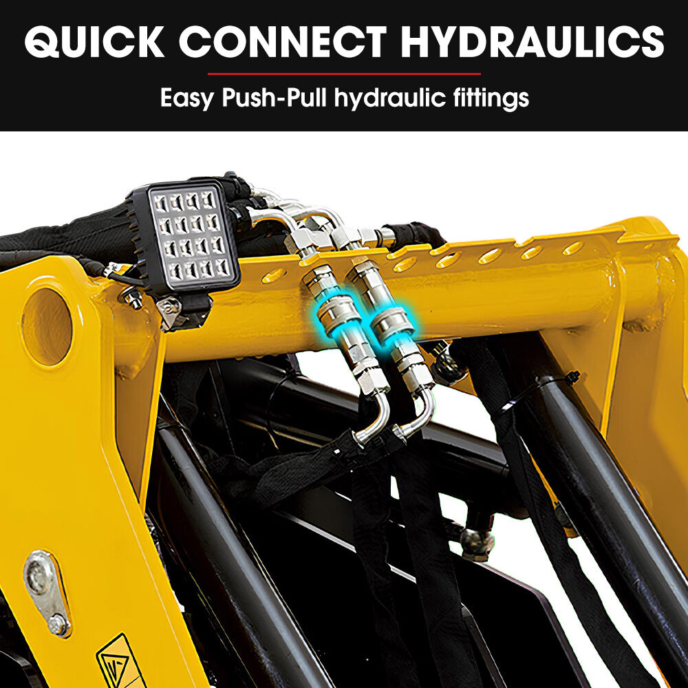 BAUMR-AG Post Hole Auger for BSR5000 Mini Loader Skid Steer, with 100mm & 200mm Bits, Quick Connect Hydraulics - Image 4