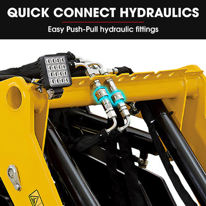 BAUMR-AG Post Hole Auger for BSR5000 Mini Loader Skid Steer, with 100mm & 200mm Bits, Quick Connect Hydraulics - Image 4