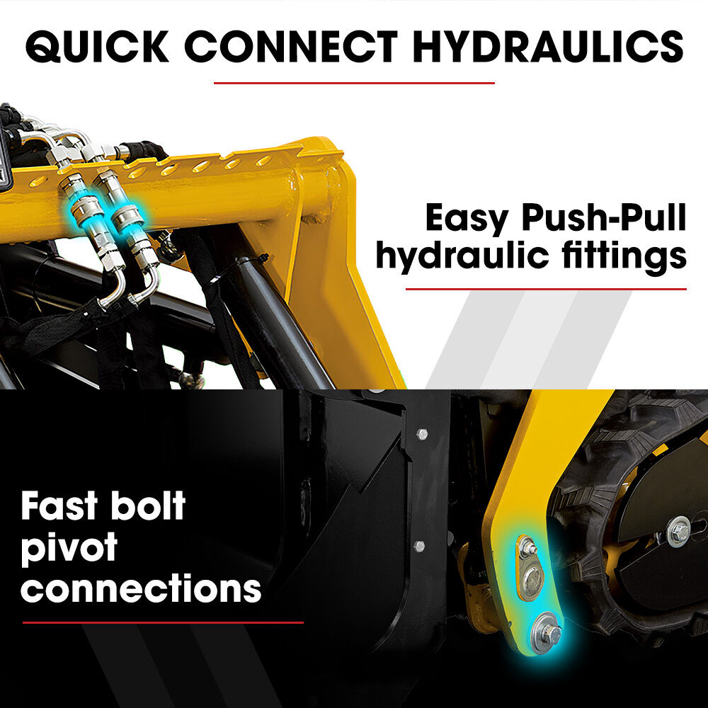 BAUMR-AG Grapple Bucket Accessory for BSR5000 Mini Loader Skid Steer, Quick Connect, Dual Hydraulic Cylinders - Image 4