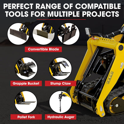 BAUMR-AG Pallet Forks Accessory for BSR5000 Mini Loader Skid Steer, Quick Connect Hydraulics, 150kg Rated Capacity - Image 5