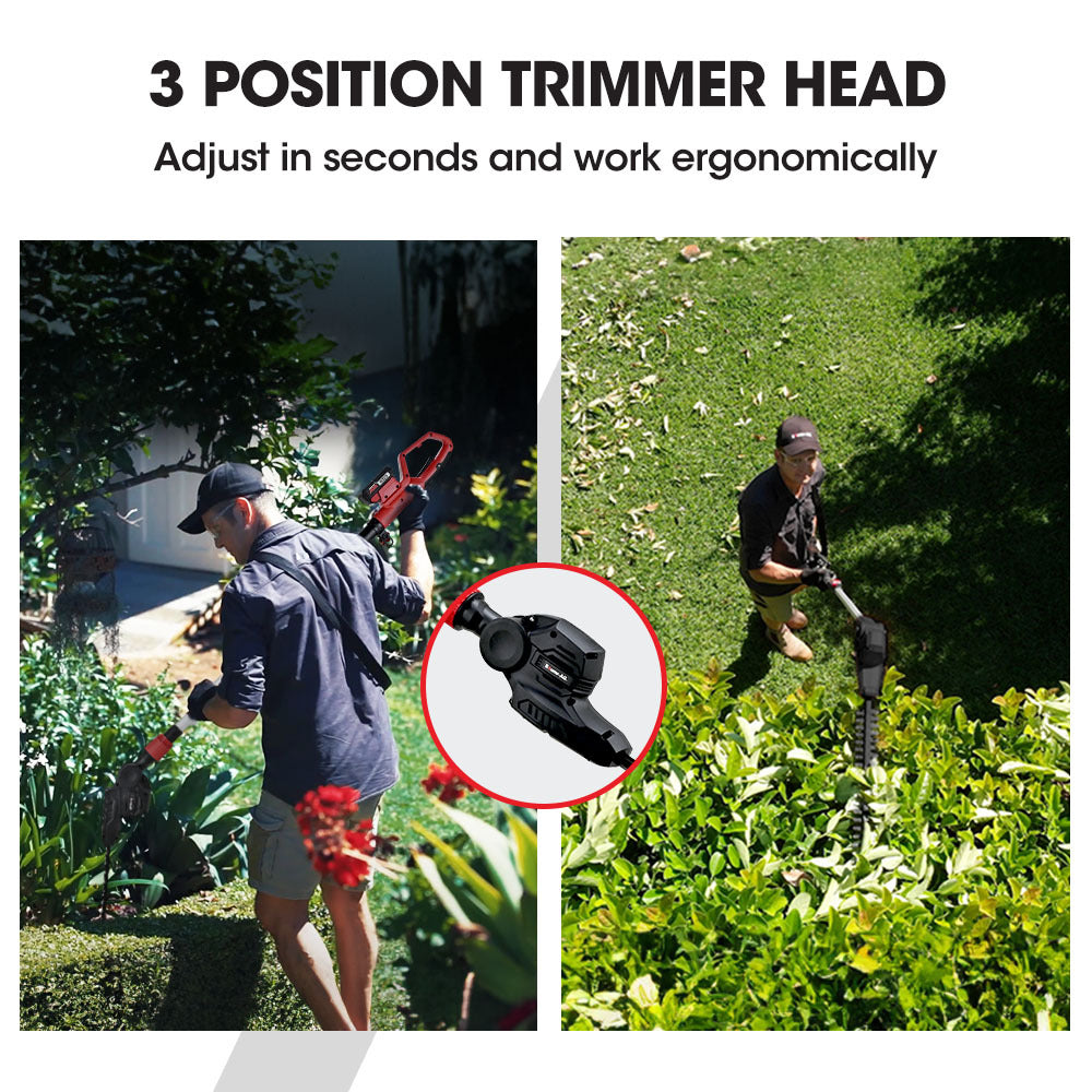BAUMR-AG 20V SYNC Cordless Pole Saw & Hedge Trimmer Combo, 8 inch Chainsaw Pruner, Telescopic Handle, with Battery and Charger Kit - Image 6
