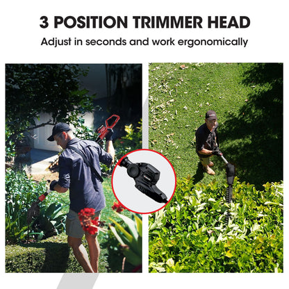 BAUMR-AG 20V SYNC Cordless Pole Saw & Hedge Trimmer Combo, 8 inch Chainsaw Pruner, Telescopic Handle, with Battery and Charger Kit - Image 6