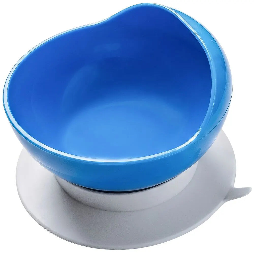 EQUIPMED Scoop Bowl with Suction Base, Non-Slip, High Rim, Adaptive Dining Aid for Elderly Arthritis Disability,Self-Feeding, BPA Free