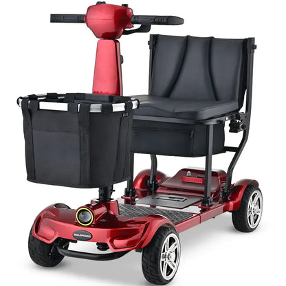 EQUIPMED ComfortCruise Large Mobility Scooter, 15km/h Top Speed, Up to 45km Range, Strong Climbing, 120kg Capacity, Red