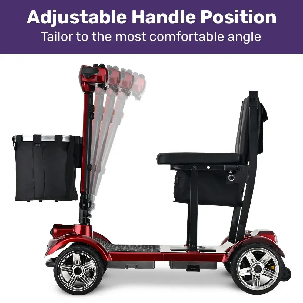 EQUIPMED ComfortCruise Large Mobility Scooter, 15km/h Top Speed, Up to 45km Range, Strong Climbing, 120kg Capacity, Red - Image 8