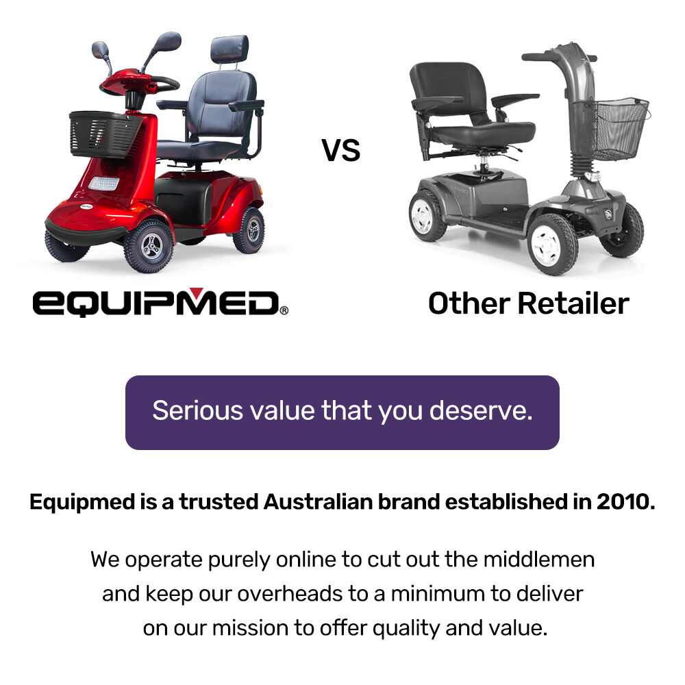 EQUIPMED LeisureCruise Extra Large-Sized, High Power, 182kg Capacity Mobility Scooter  - Red - Image 5