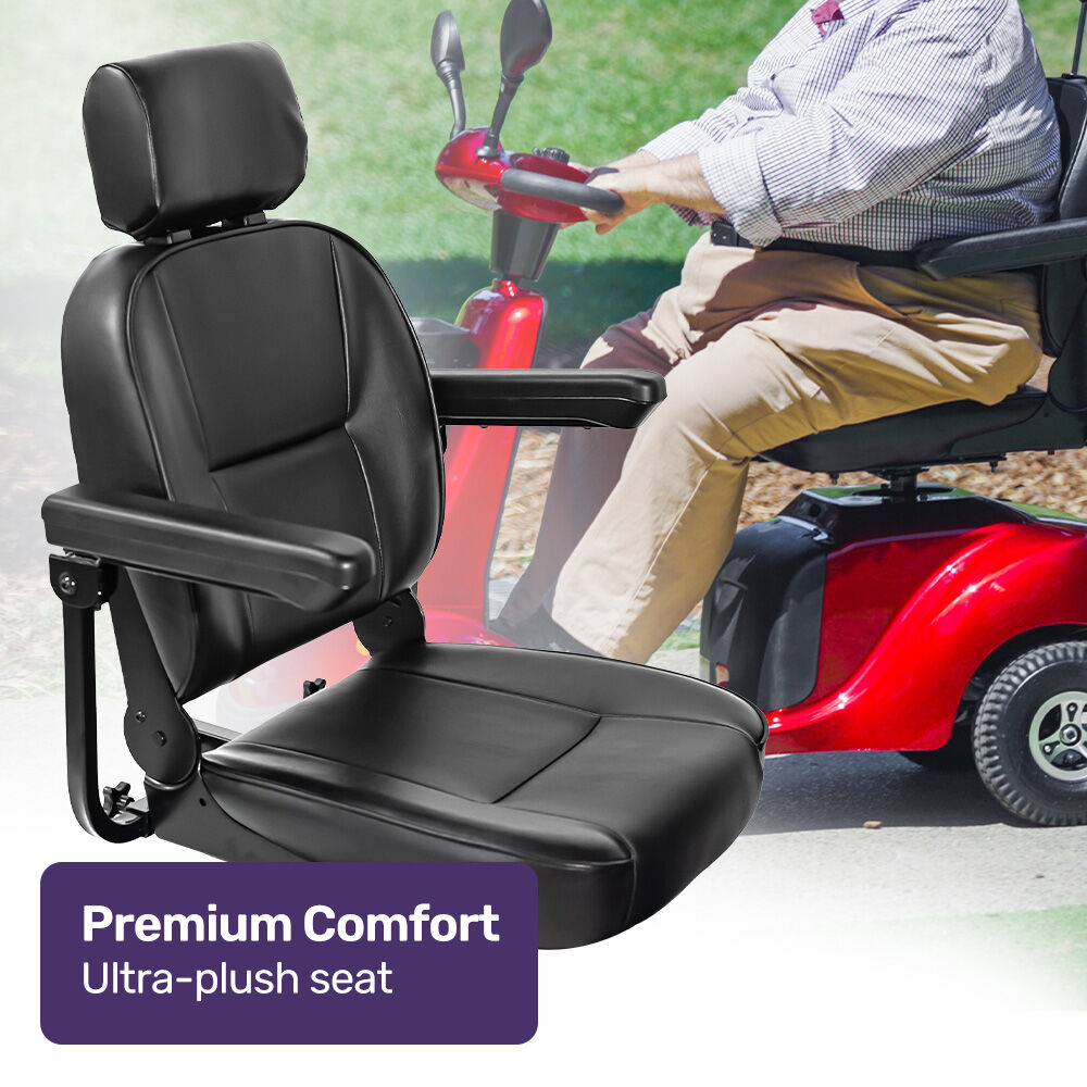 EQUIPMED LeisureCruise Extra Large-Sized, High Power, 182kg Capacity Mobility Scooter  - Red - Image 8