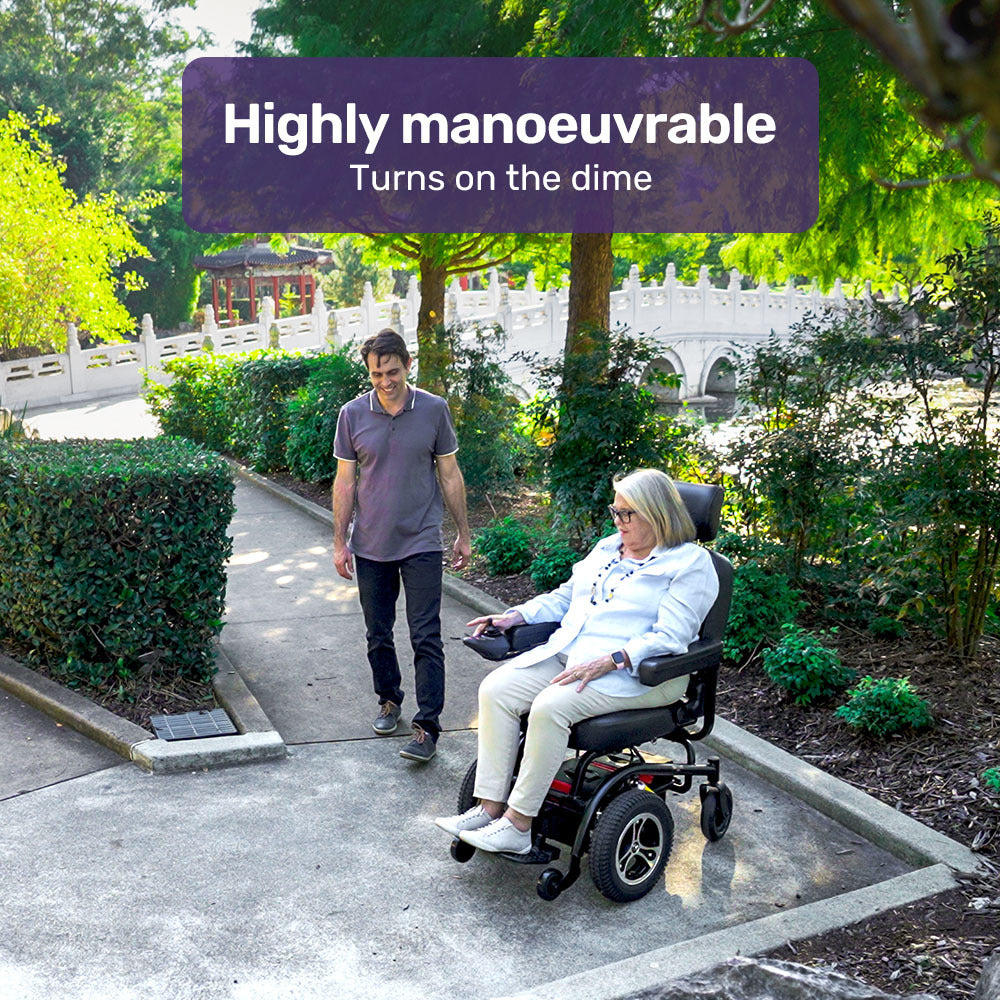 EQUIPMED Front Wheel Drive Power Electric Wheelchair, Up to 35km Range, Ultra-Comfortable, Safe Stable Non-Slip Anti-Roll Back Power Assist Chair - Image 5