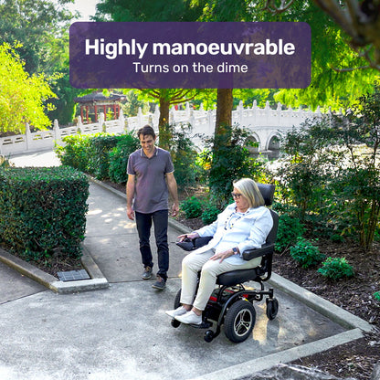EQUIPMED Front Wheel Drive Power Electric Wheelchair, Up to 35km Range, Ultra-Comfortable, Safe Stable Non-Slip Anti-Roll Back Power Assist Chair - Image 5