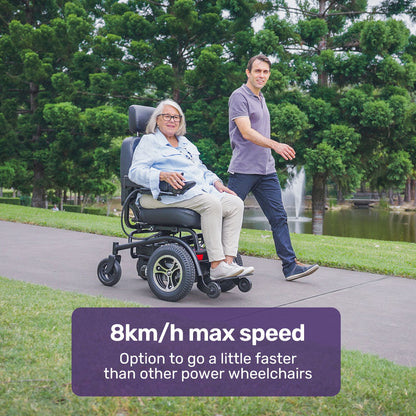EQUIPMED Front Wheel Drive Power Electric Wheelchair, Up to 35km Range, Ultra-Comfortable, Safe Stable Non-Slip Anti-Roll Back Power Assist Chair - Image 8