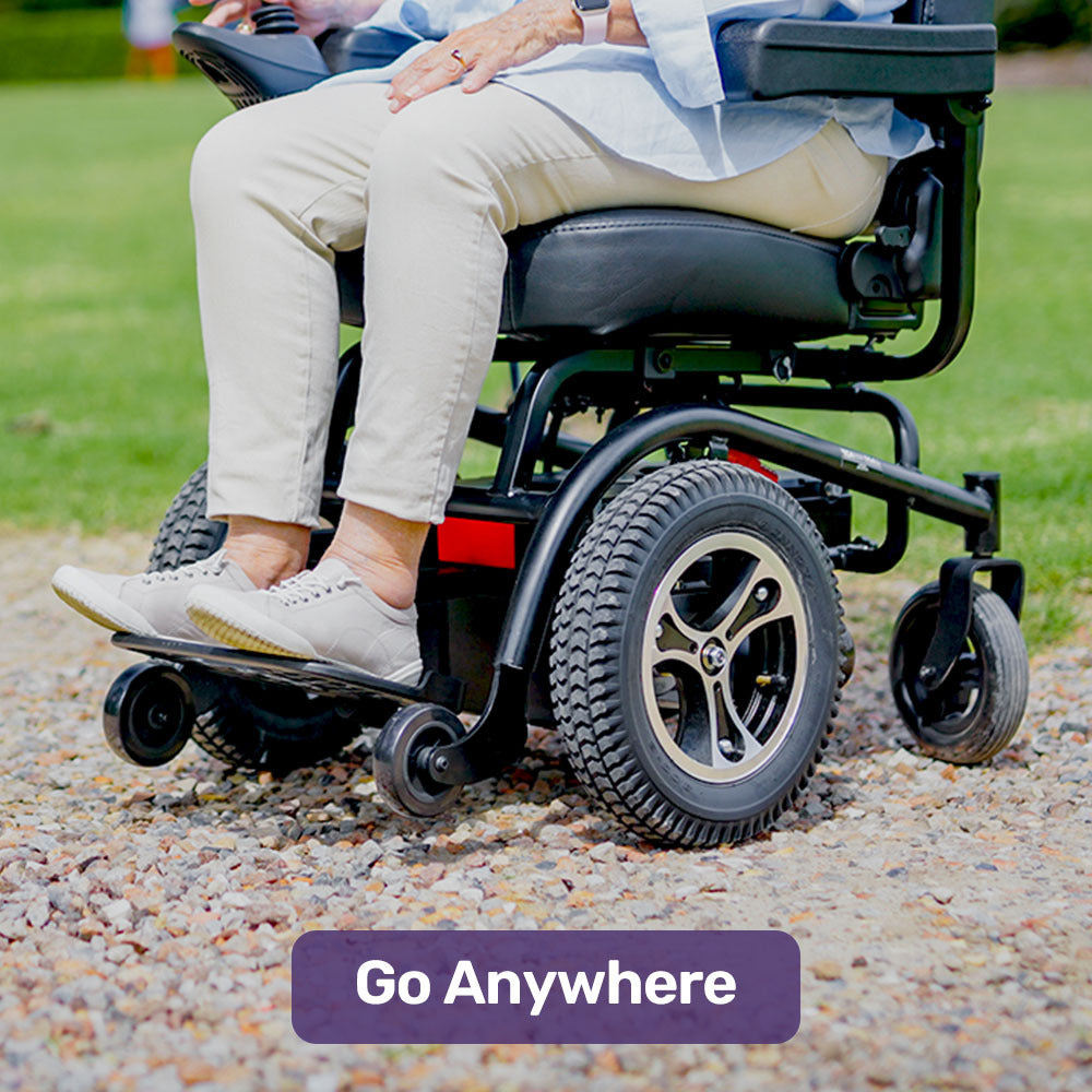 EQUIPMED Front Wheel Drive Power Electric Wheelchair, Up to 35km Range, Ultra-Comfortable, Safe Stable Non-Slip Anti-Roll Back Power Assist Chair - Image 9