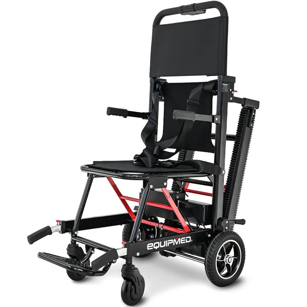 EQUIPMED Electric Stair Climbing Wheelchair, 169kg Load Capacity, 46 Steps/min, Aluminium Alloy, Foldable