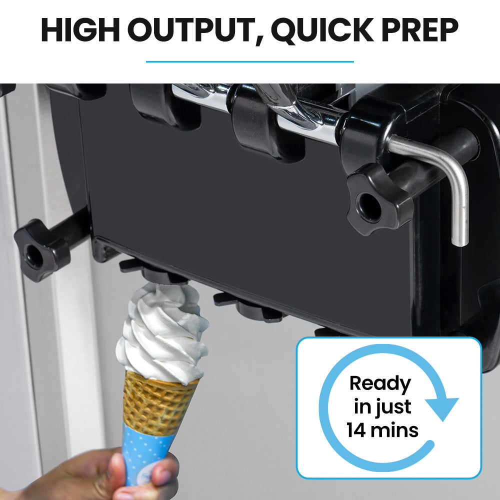 POLYCOOL Benchtop Soft Serve Ice Cream Machine, 3 Flavours, 2+Twist, Frozen Yoghurt, Acai Maker, Twin Cylinder, Counter Top Design, 15A Plug - Image 5