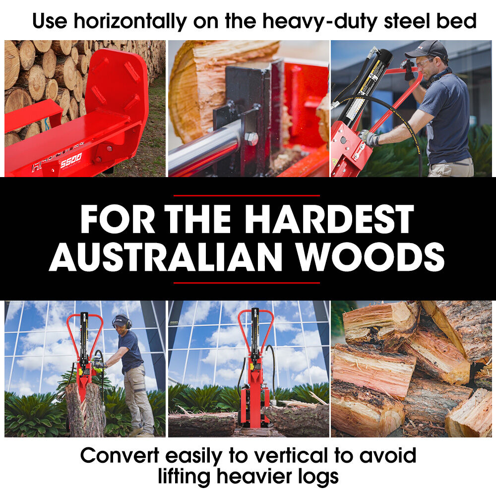 BAUMR-AG 20 Tonne Petrol Hydraulic Wood Log Splitter, Horizontal and Vertical Logsplitter - HPS500 - Image 6