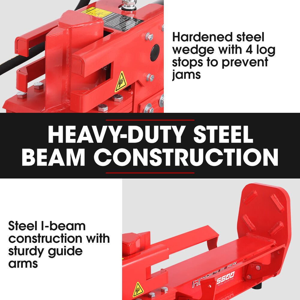 BAUMR-AG 20 Tonne Petrol Hydraulic Wood Log Splitter, Horizontal and Vertical Logsplitter - HPS500 - Image 7