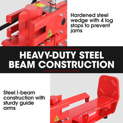 BAUMR-AG 20 Tonne Petrol Hydraulic Wood Log Splitter, Horizontal and Vertical Logsplitter - HPS500 - Image 7