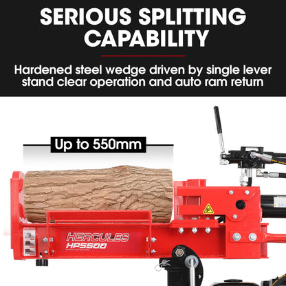 BAUMR-AG 20 Tonne Petrol Hydraulic Wood Log Splitter, Horizontal and Vertical Logsplitter - HPS500 - Image 8