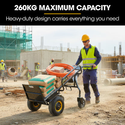 BAUMR-AG 40V Li-ion 260kg Electric Powered Hand Truck Trolley, 400W Brushless motor, Up to 6km/h, 4hr Runtime, Adjustable Width, Folds for Logistics, Moving - Image 2