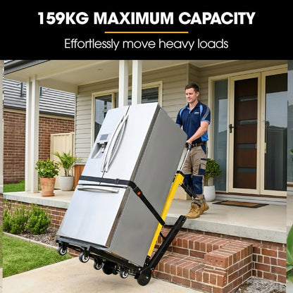 BAUMR-AG Electric Stair Climbing Hand Truck 159kg Load, Foldable Motorised Dolly Cart for Moving Furniture Appliances Equipment - Image 3