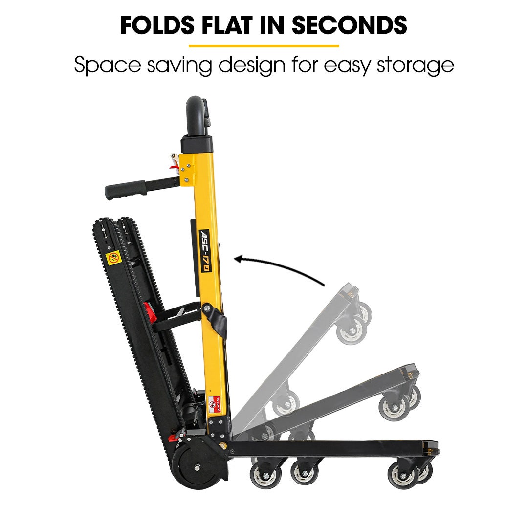 BAUMR-AG Electric Stair Climbing Hand Truck 159kg Load, Foldable Motorised Dolly Cart for Moving Furniture Appliances Equipment - Image 8