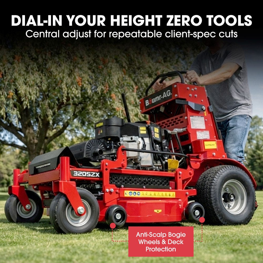 BAUMR-AG 32" Stand-On Zero-Turn Mower, Electric Start, 23hp, 764cc, Hydrostatic Drive, 10 Cut Heights - Image 6