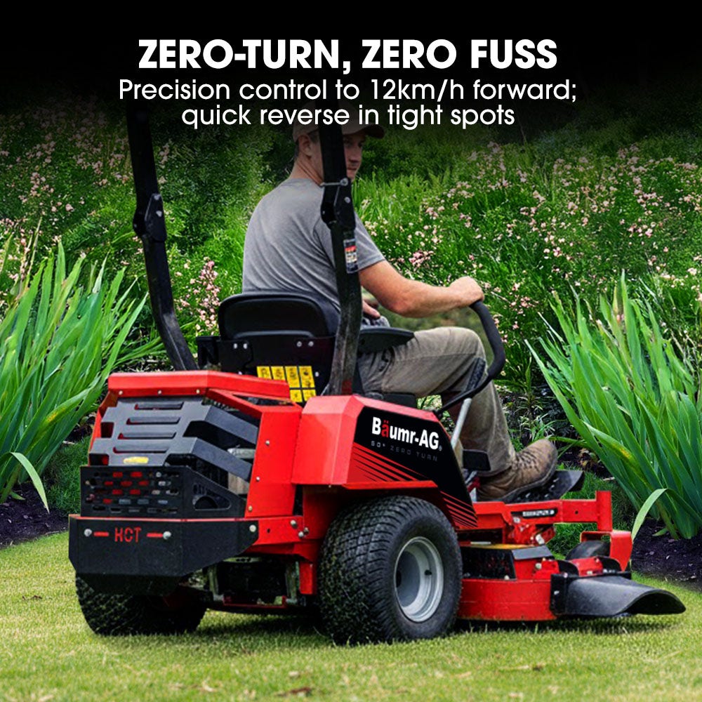BAUMR-AG 50" Zero-Turn Ride On Mower, Electric Start, 23hp, 764cc, Hydrostatic Drive, 7 Cut Heights - Image 3