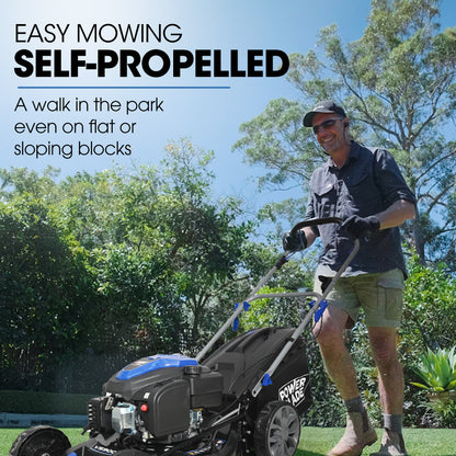 PowerBlade 20" 200cc Self-Propelled Lawn Mower, 7 Height, Steel Deck, Deck Wash Port, OHV 4-Stroke Petrol - VS900 - Image 5