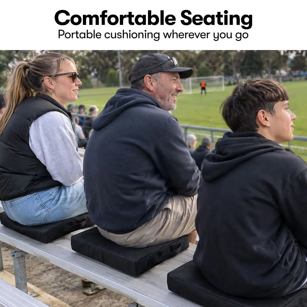 EQUIPMED Portable Padded Stadium Seat, Black - Image 4