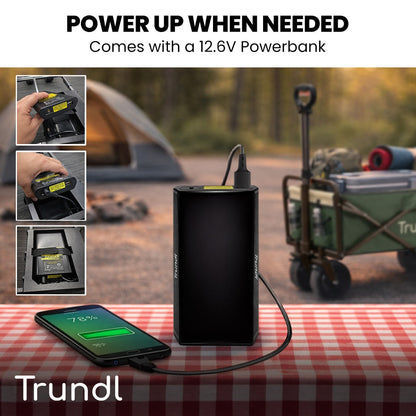 TRUNDL 106L Electric Folding Pull Cart, Powerful Easy Hill Climbing, All-terrain Wheels, Wagon for Beach Camping Shopping, Green - Image 5