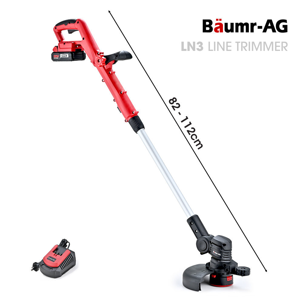 BAUMR-AG LN3 20V SYNC Cordless 2in1 Line Trimmer & Lawn Edger, with Battery and Charger Kit, Adjustable head, Guide Wheel - Image 2